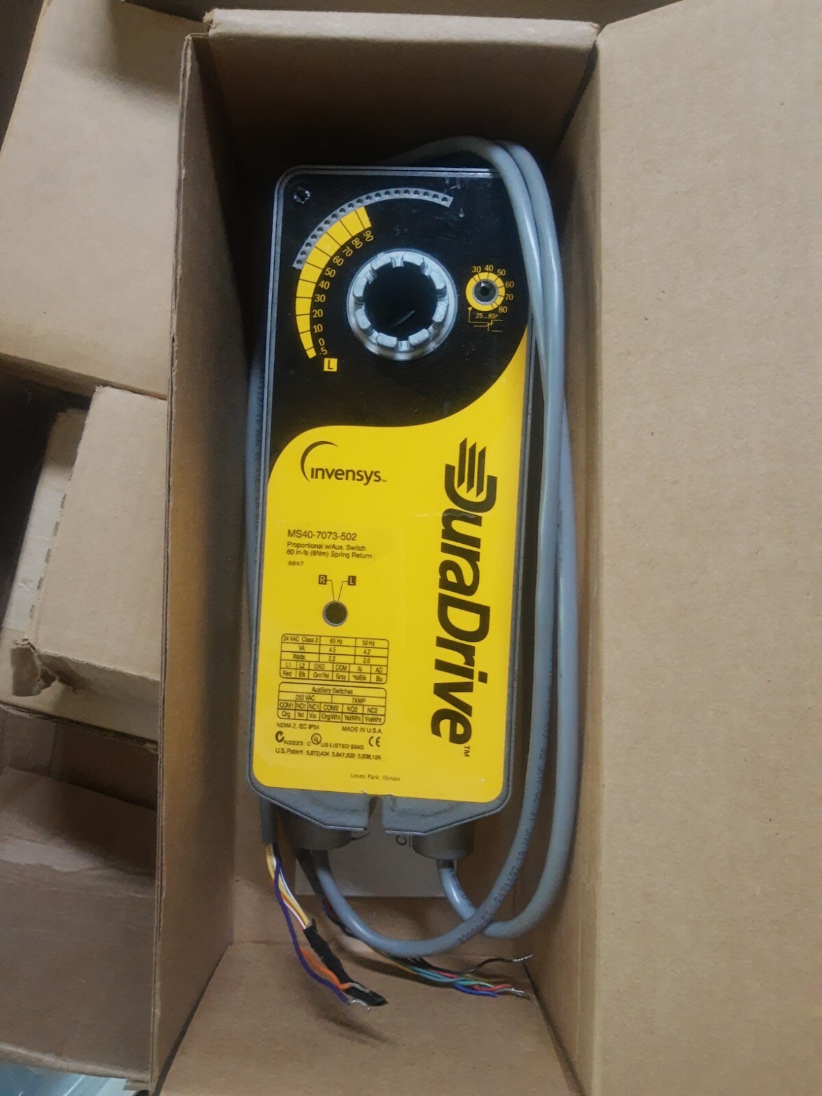 NEW Invensys TAC Actuator Spring Return 2 Position DuraDrive 160 lb # MA40-7173