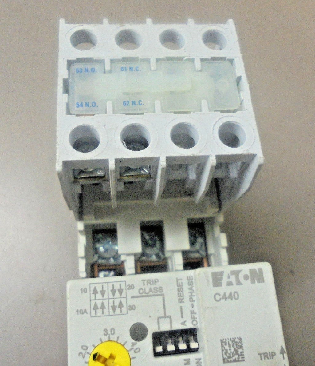 Eaton AN19BN0 Motor Control Starter / C440 Relay / C320KGTW Auxillary Contact
