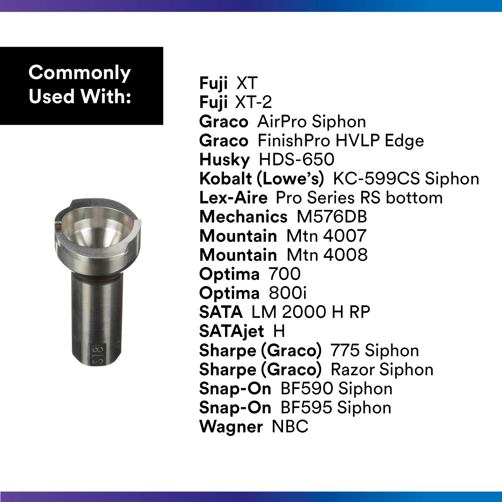 3M PPS 2.0 Spray Gun Adapter #S18, 26054, 3/8 Inch Female, 18 Thread NPS,