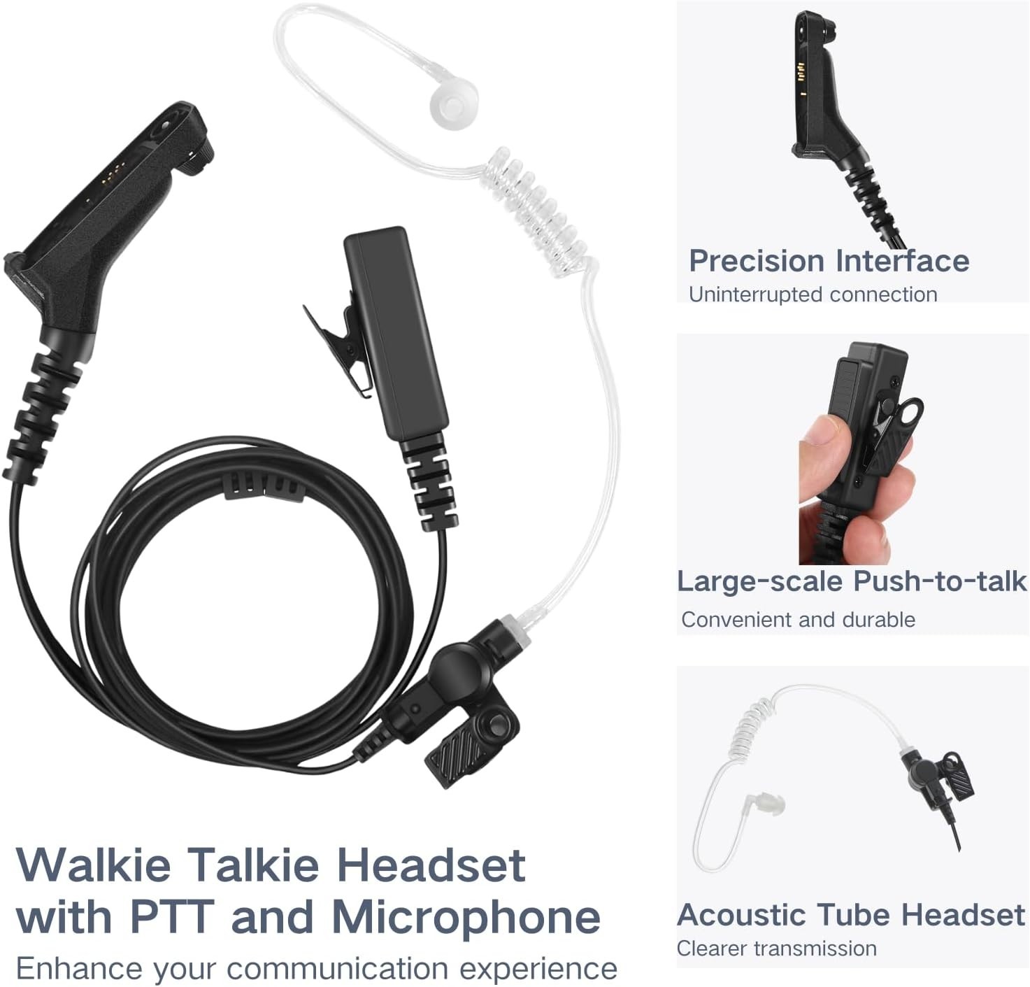 APX 6000 Earpiece XPR 7550e Headset Compatible for Motorola Radios APX 8000/7000