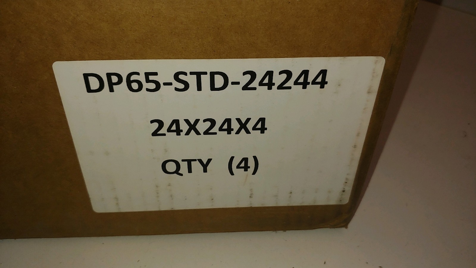 QTY 4 NEW OLD STOCK! AIRGUARD 24X24X4 HIGH EFFICIENCY AIR FILTERS DP65-STD4405