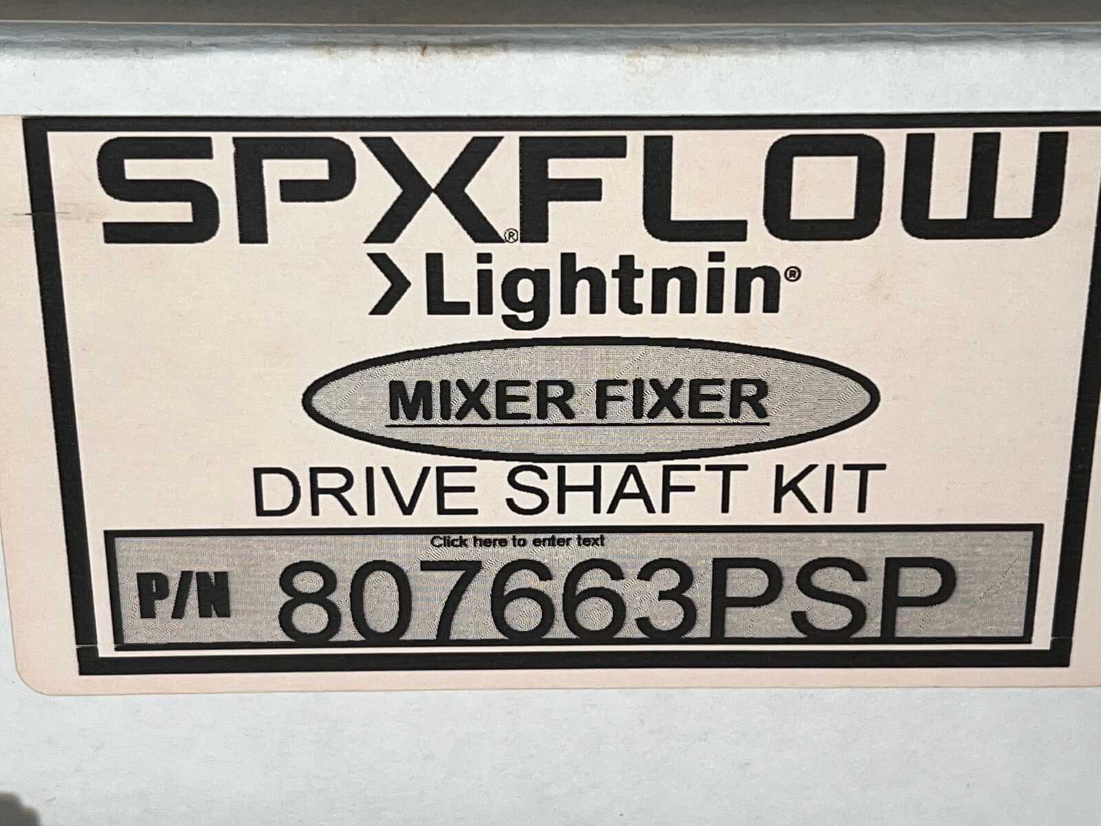 SPX FLOW LIGHTNIN DRIVE SHAFT KIT 807663PSP 2-1/2″ HEAD OD 6-3/4″ SHAFT L 8″ OAL