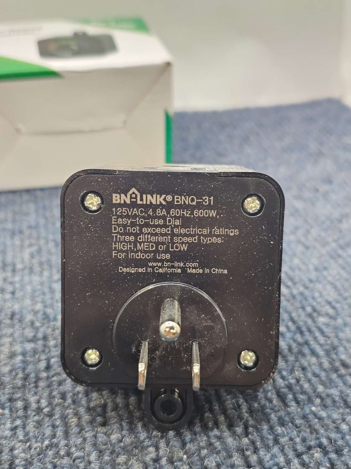 BN-LINK Fan Speed Controller Variable 3Speed Wireless for Ventilation
