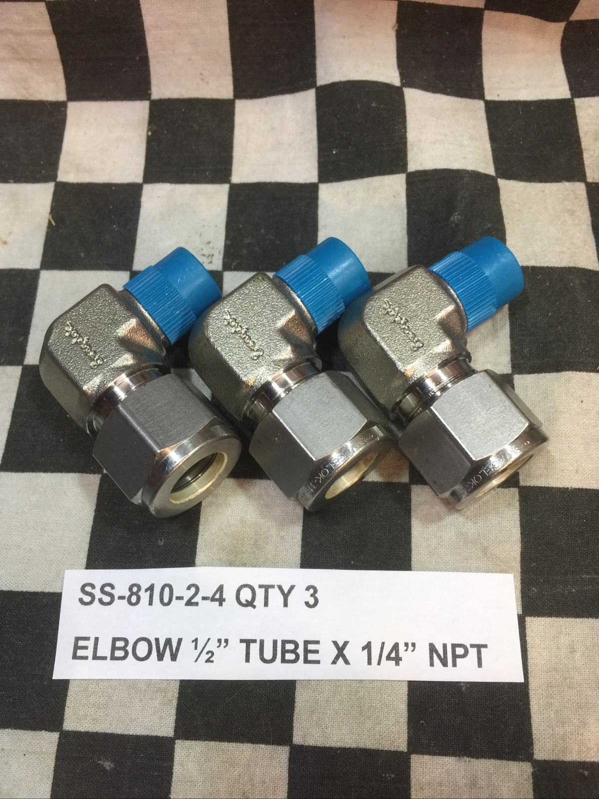 SWAGELOK SS-810-2-8, SS-810-2-6, SS-810-2-4, ELBOW 1/2″ TUBE, LOT OF 8#1637F7