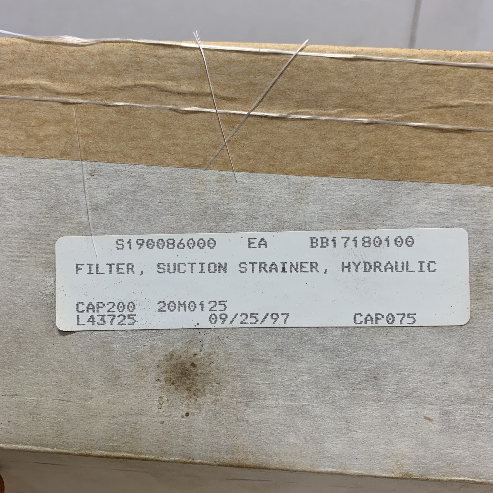 Apital ENG & MFG.Co 20-M-125 New Capital Suction Strainer Hydraulic Filter