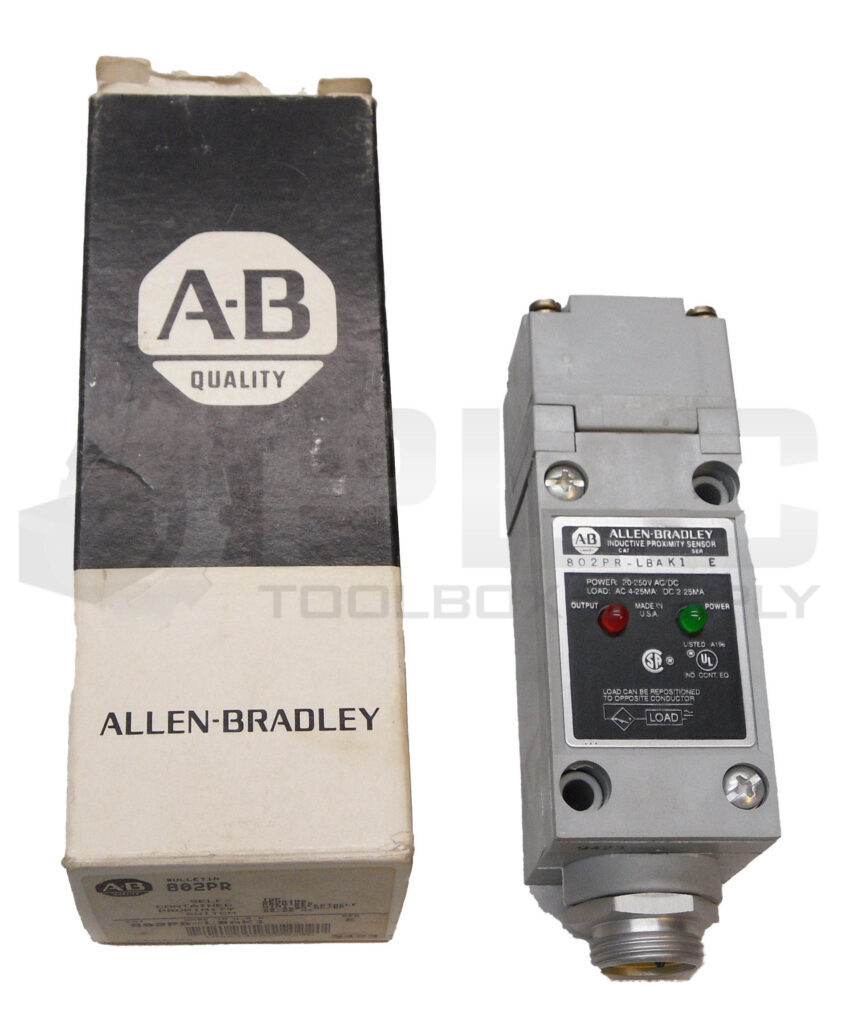 NEW ALLEN BRADLEY 802PR-LBAK1 /E INDUCTIVE PROXIMITY SWITCH 20-250V AC/DC