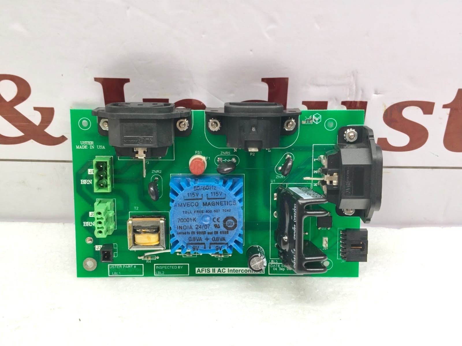 Uster LBL2 AFIS II / AFIS AC Interconnect PRO 255300-02770 Power Board NEW