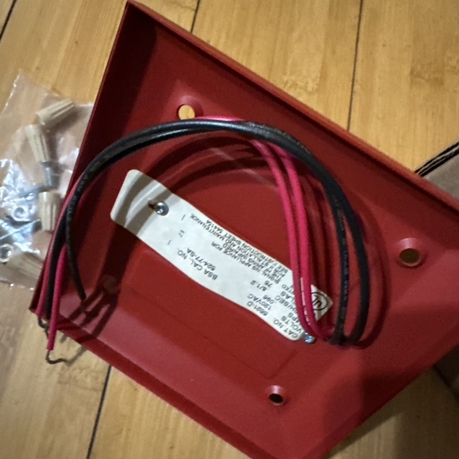 120VAC .096A FOS SIGNALING HORN STROBE FLUSH MOUNT Red Plate 5521D-D-14-120-60