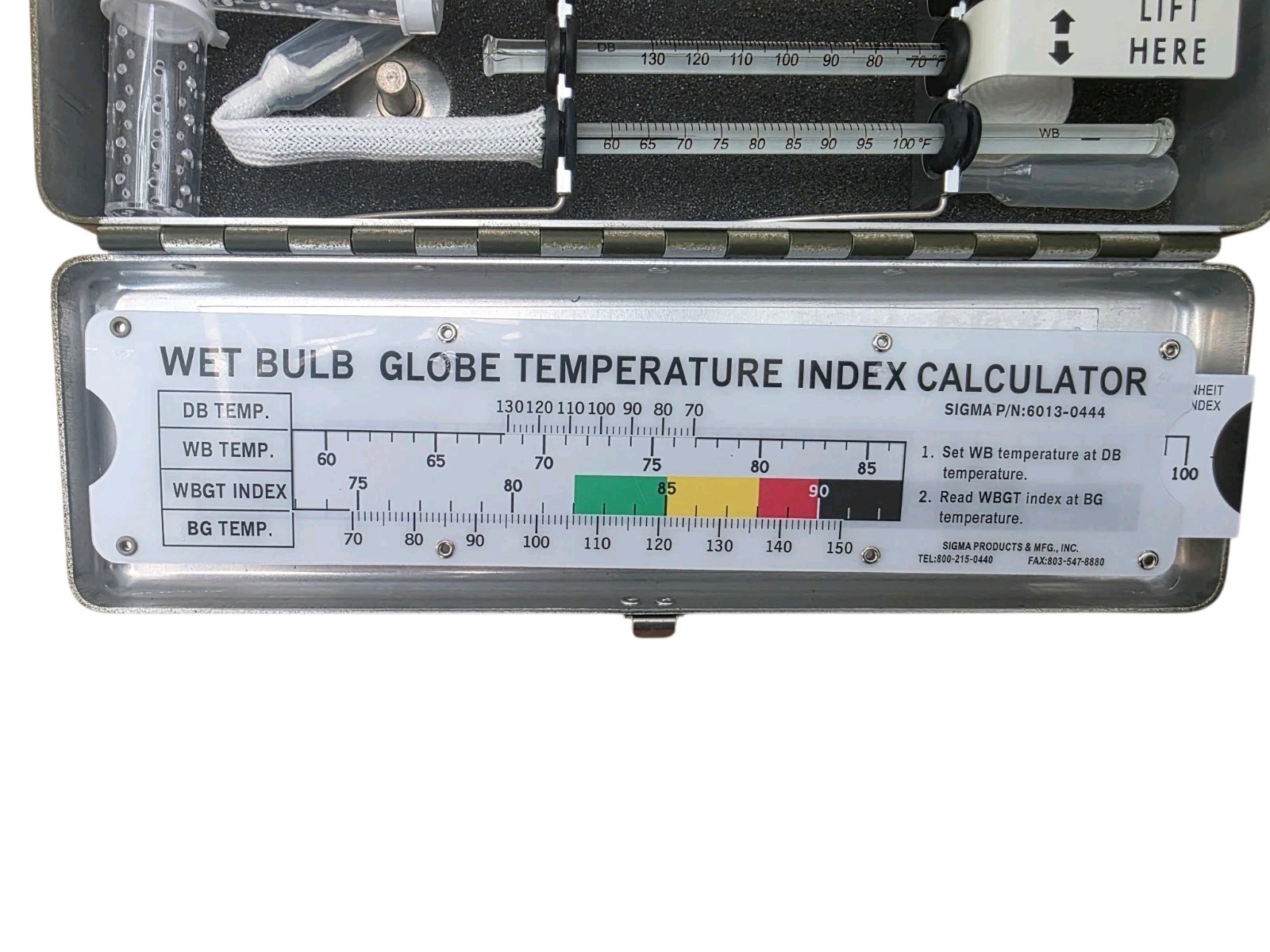 Sigma Products SP0200-05-D-8014 wet bulb globe temperature kit with Tripod
