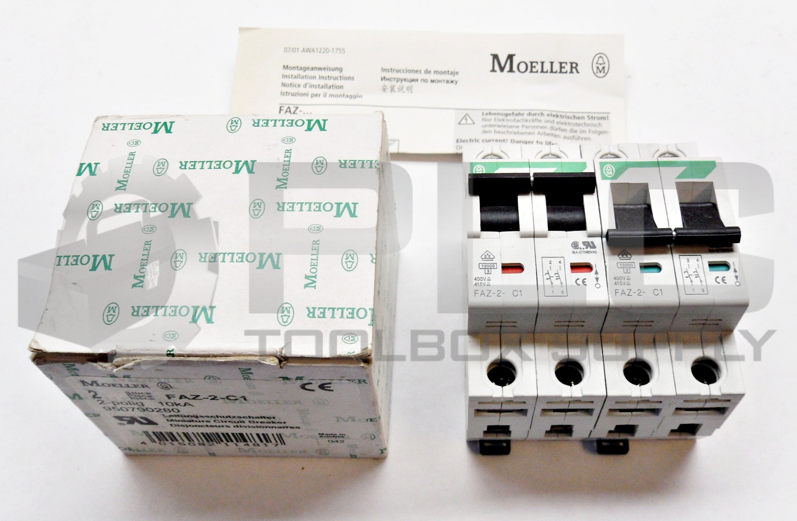 NEW EATON KLOCKNER MOELLER FAZ-2-C1 CIRCUIT BREAKER