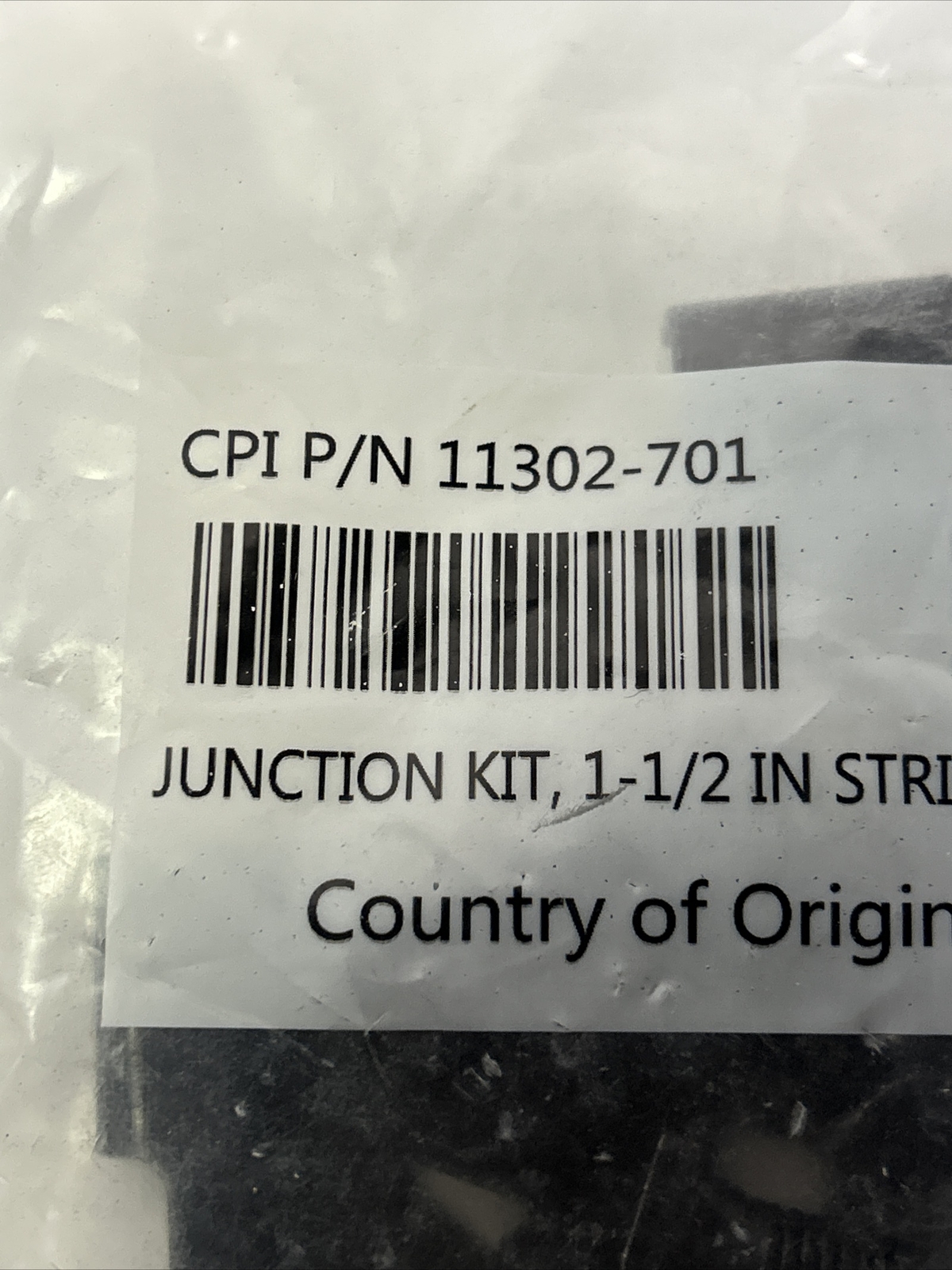 CHATSWORTH CPI JUNCTION KIT, 1-1/2 IN. STRINGER, BK, 11302-701, NEW IN PACKAGE