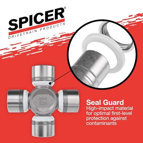Spicer 1310WJ Non Greaseable Axle Shaft U Joint with Snap Rings 1188 Inch Cap