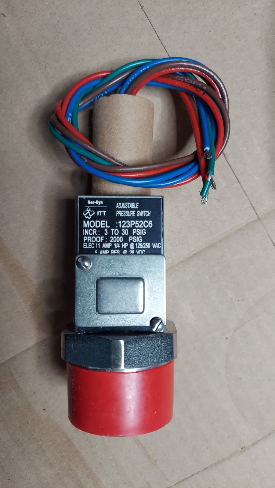 New ITT Neo-Dyn 123P52C6 Adjustable Pressure Switch