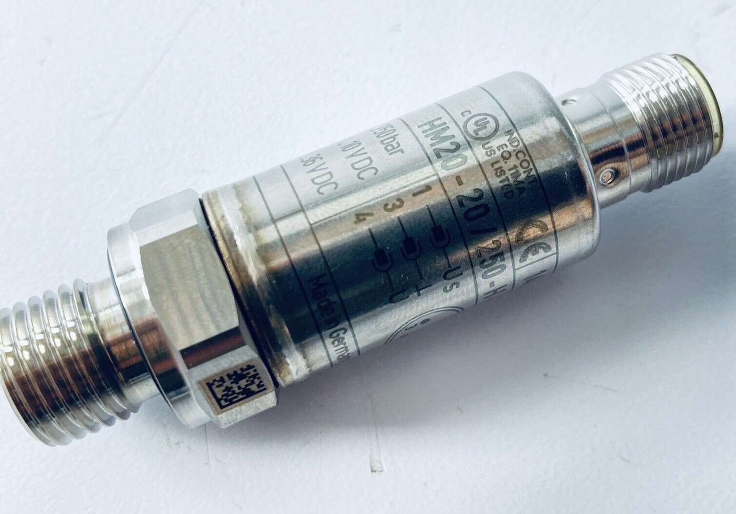 UNUSED REXROTH R901342027 PRESSURE TRANDSDUCER SENSOR 0-250BAR HM20-20/250-H-K35