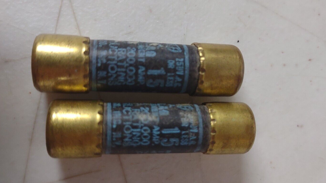 15 Amp Cartridge Fuse 250V AC Dual Element Time Delay Slow Blow Eagle 640