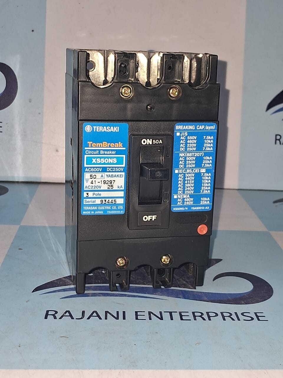 Terasaki Electric XS50NS Tembreak Circuit Breaker 3 Pole 50A (NEW)