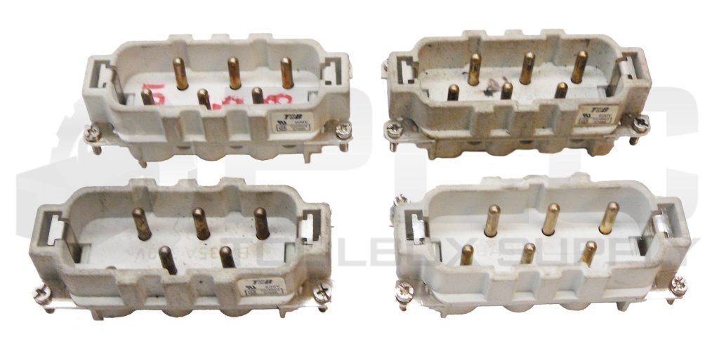 LOT OF 4 THOMAS & BETTS 57696 MALE CONNECTOR INSERT 600V 35A