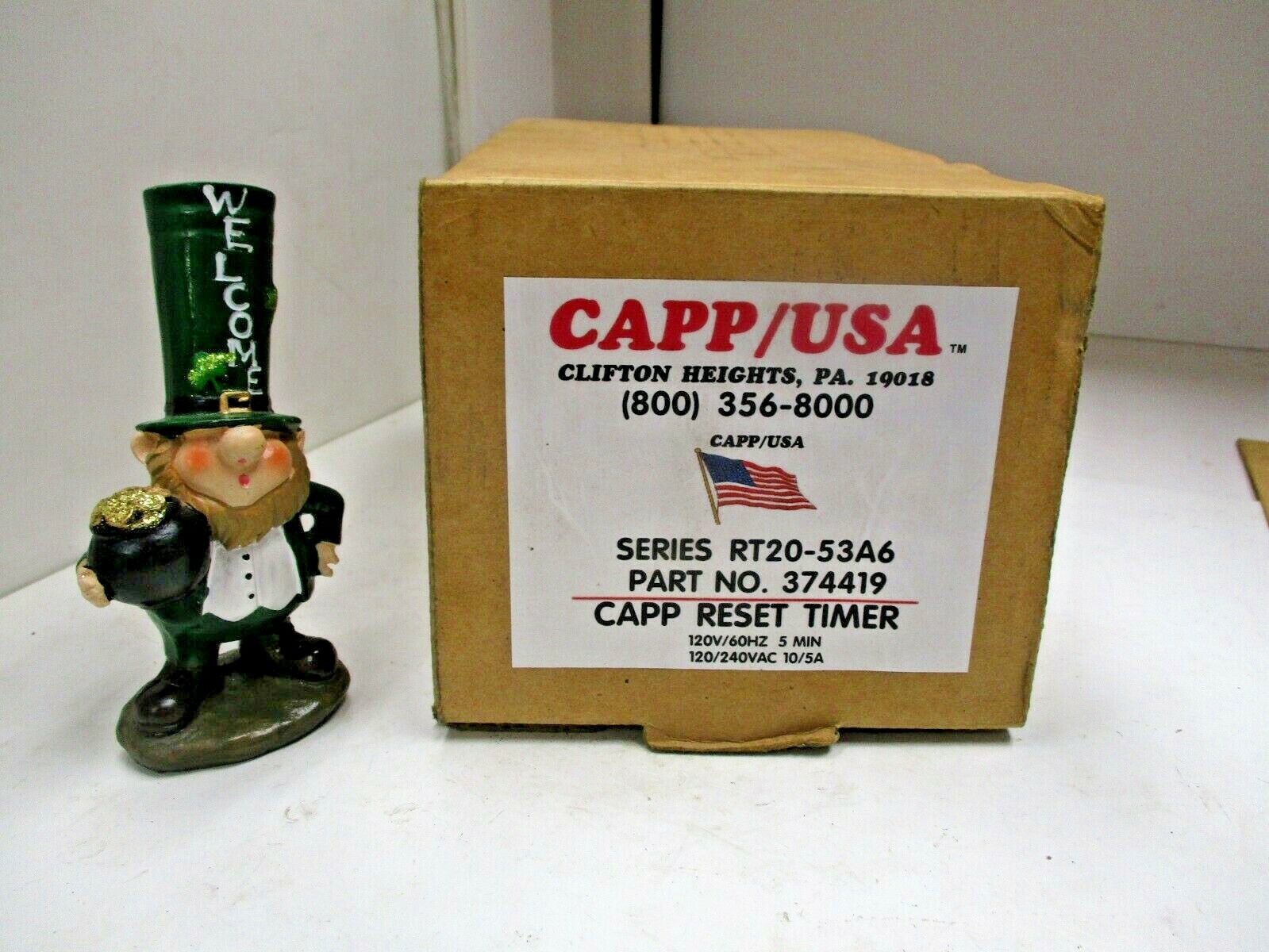 Capp/USA 374419 Reset Timer RT20-53A6 0-5 Minutes ( NEW IN BOX )