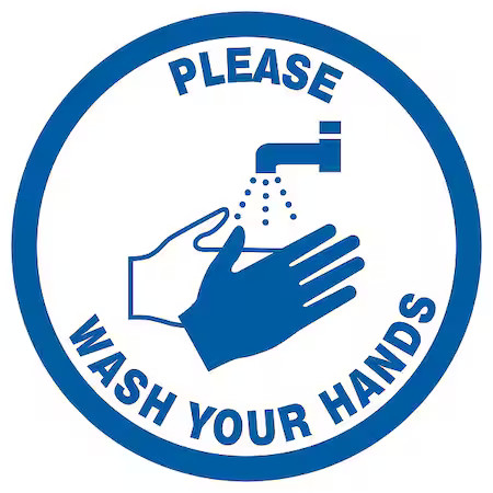 Condor Hwb790t1212 Safety Sign, 12 In H, 12 In W, Plastic, Circle, English,