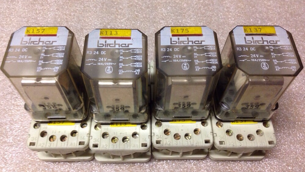 Schrack 111PGS & Bircher R3, 24V, Lot Of 4, ShipSameDay W/2-3DayShipping #1374Z