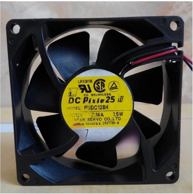 DC Pixie 25 PUDC12B4-901 8025 DC12V 1.5W double ball cooling fan M48A