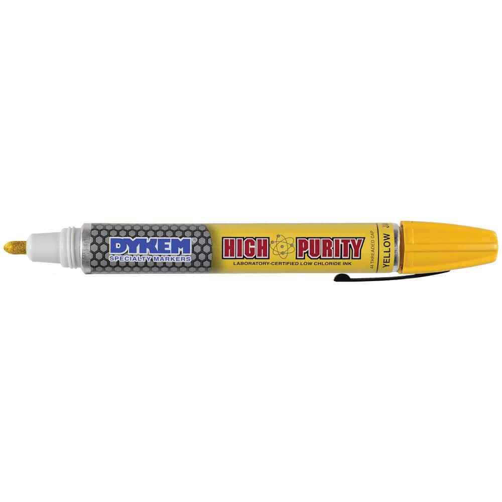 Dykem 44916 TEC Certified Broad Point Marker: Yellow