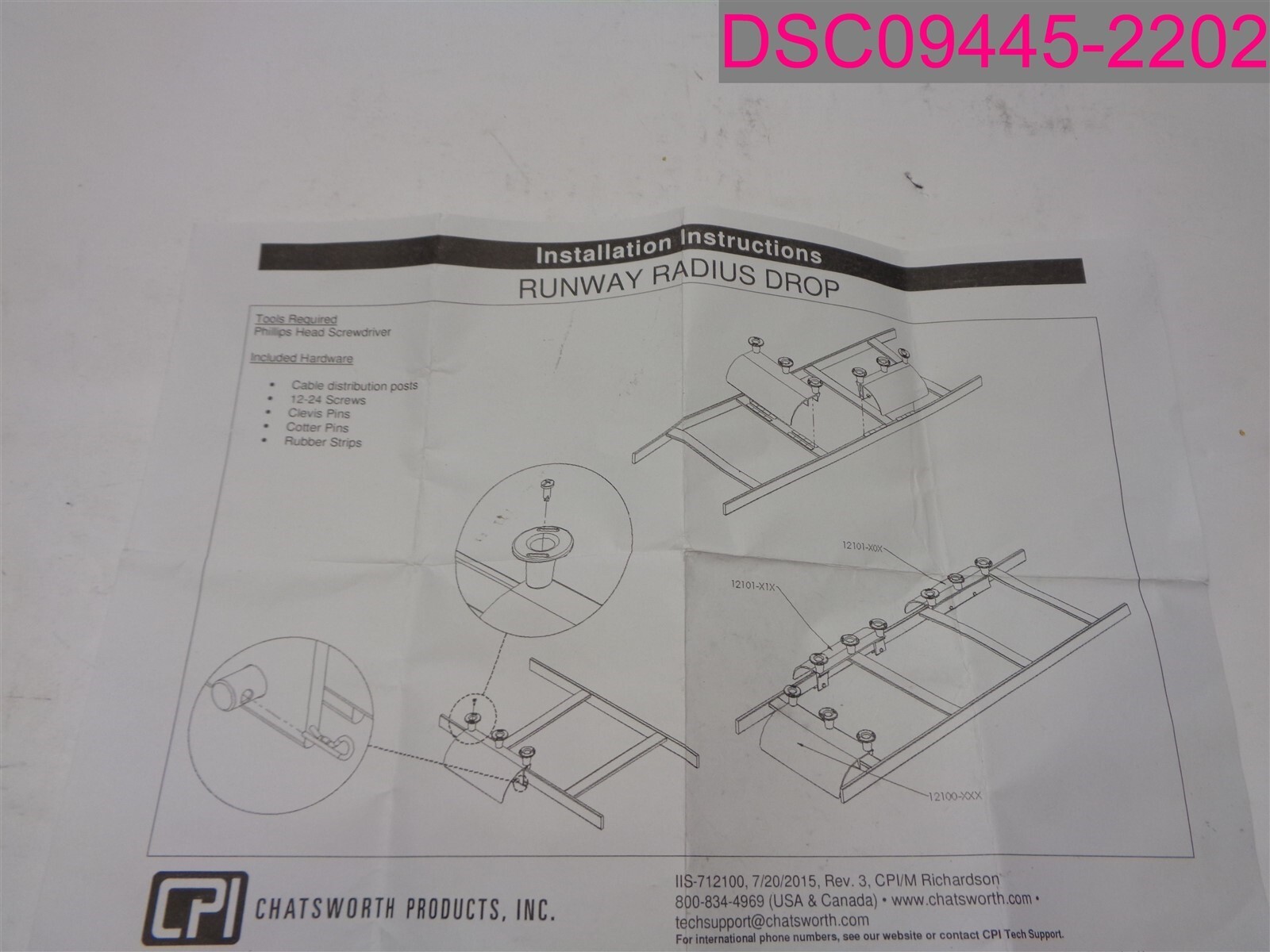 Chatsworth Products Radius Drop 17″ Width Max 025-712100-003