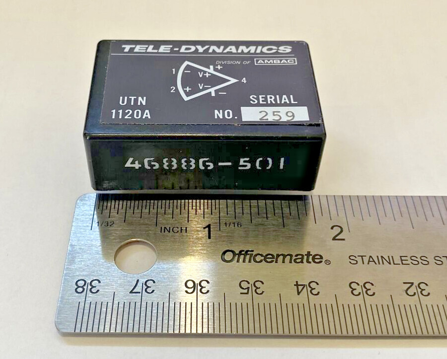 TELE-DYNAMICS UTN1120A AMPLIFIER 1120A SERIAL NO. 259 46886-501