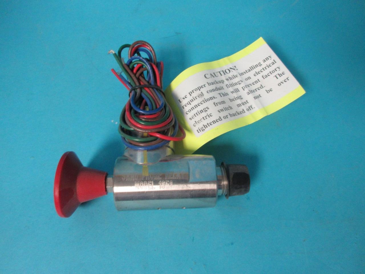 RUELCO ELECTRIC SAND PROBE RELAY MODEL 1SE3-SR13C 3″ SCH 80 C.S. PROBE RED KNOB