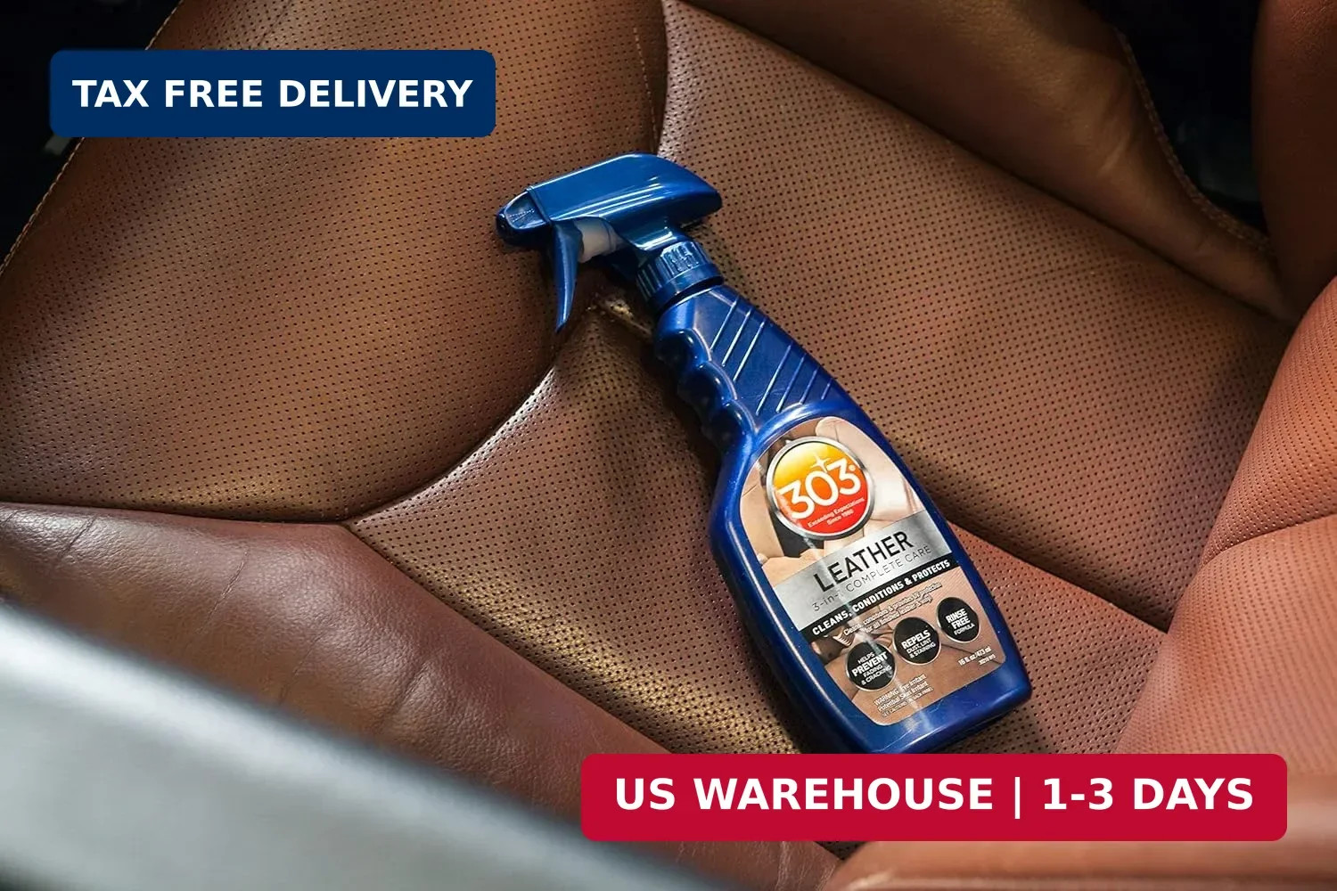 303 Products Leather 3-In-1 Complete Care – Cleans, Conditions, & Protects – Hel