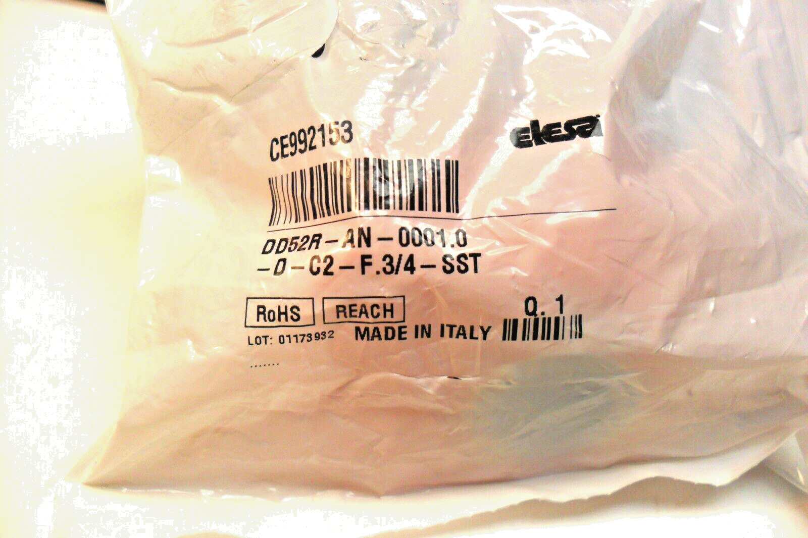 elesa CE9921153 – DD52R-AN-0001.0-D-C2-F.3/4-SST Factory Sealed Bag