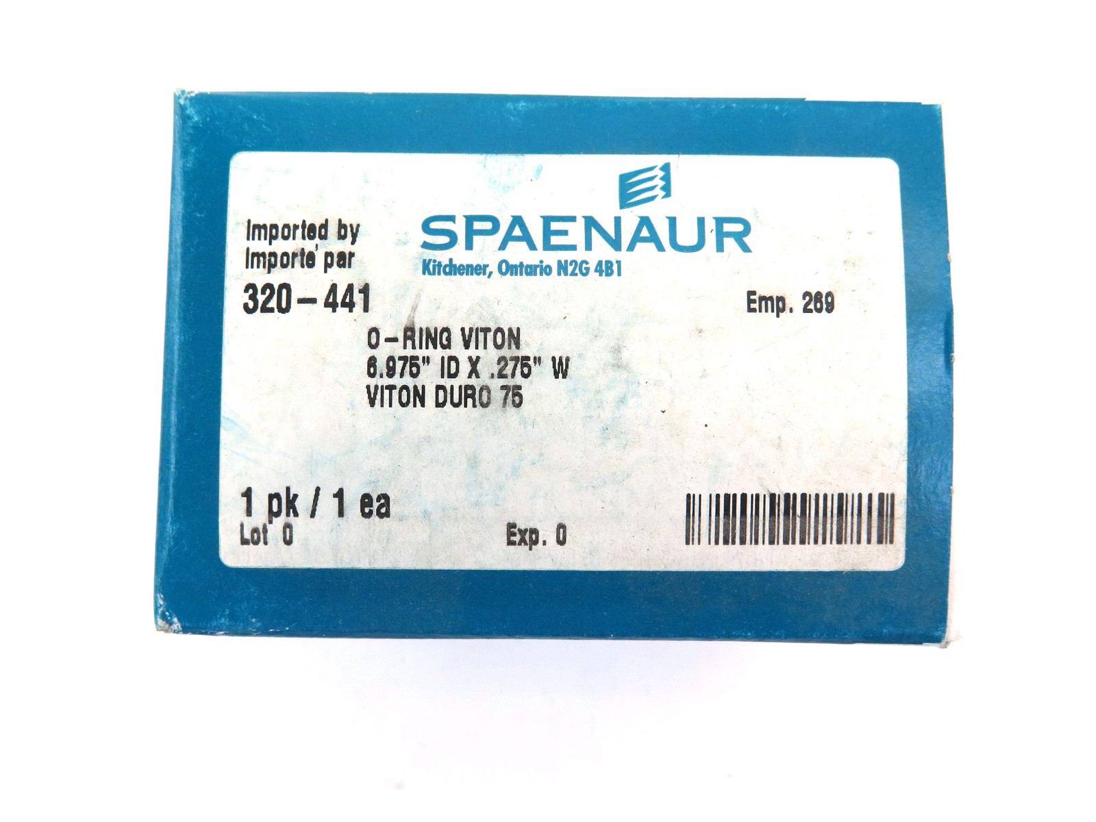 Spaenaur 320-441 O-Ring Viton Duro 75 6.975″ ID X .275″ W