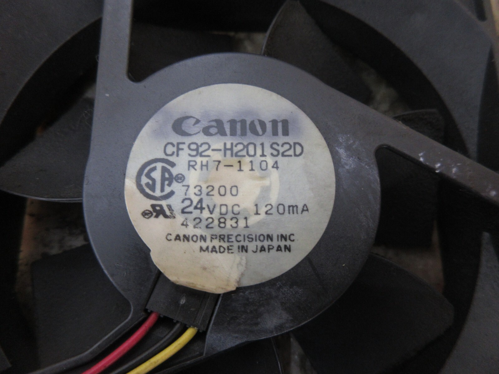 CANON CF92-H201S2D RH7-1104 FAN CINCINNATI ARROW 500 ERO CNC