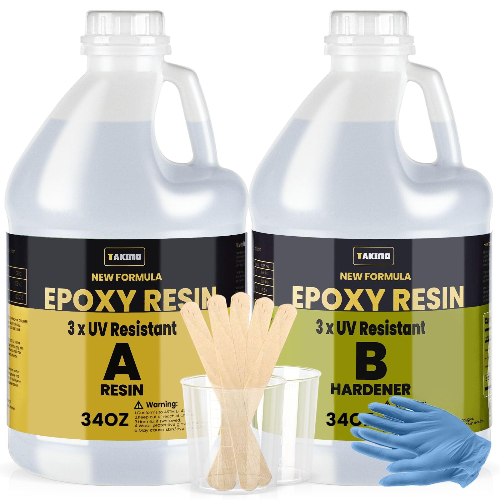 68oz 3× UV Resistant Epoxy Resin Kit – Professional Non-Yellowing Resin for C…