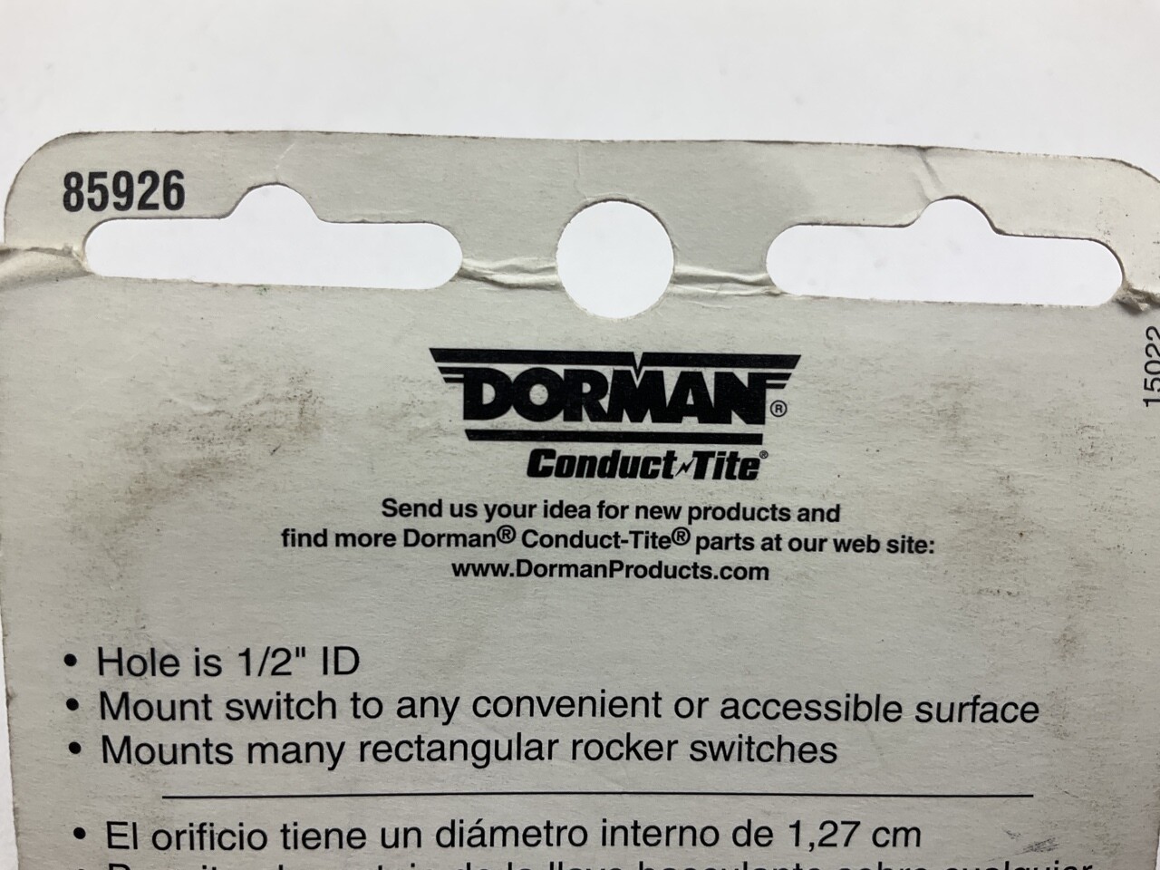 Dorman 85926 – 2 Hole Toggle Switch Mounting Panel For 1/2″ ID Switches