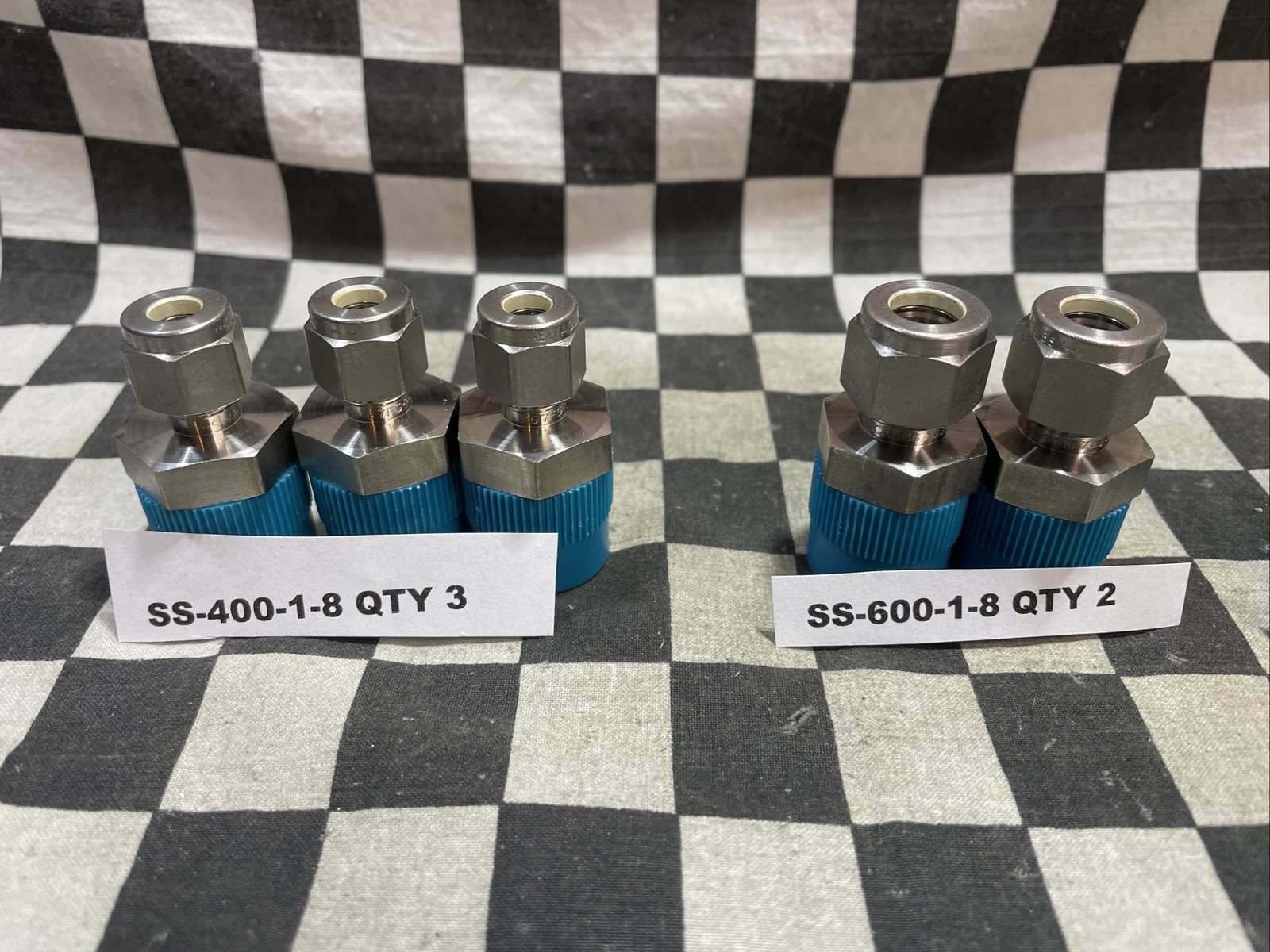 SWAGELOK SS-400-1-8, SS-600-1-8, SS-600-1-4, SS-600-1-6, LOT OF 9#1639F18