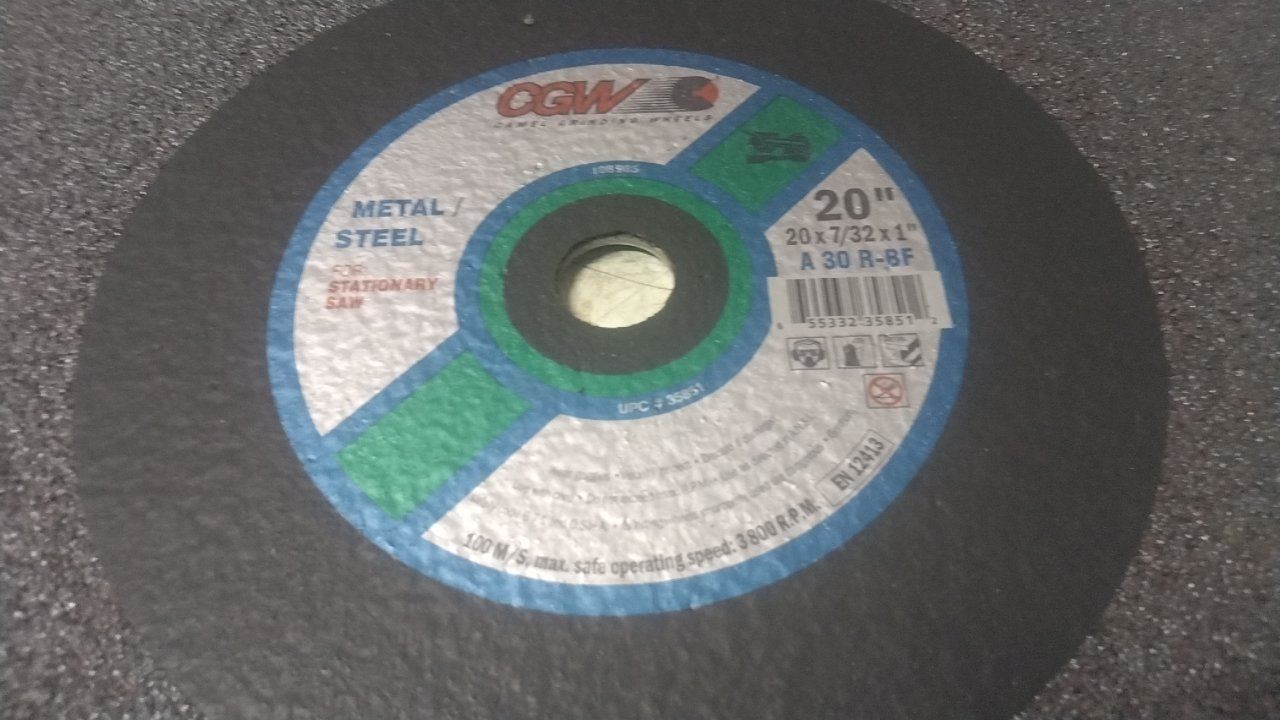 Camel Grinding Wheels 35851 8 Pk 20 x 7/32 x 1 In Stationary Saw Blade