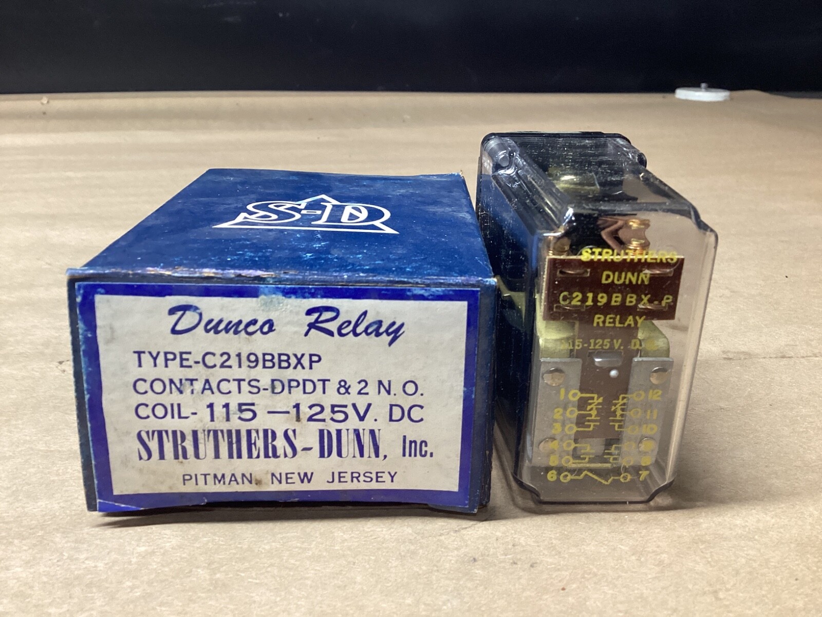 STRUTHERS-DUNN C219BBXP RELAY 115-125VDC #103L134*CO