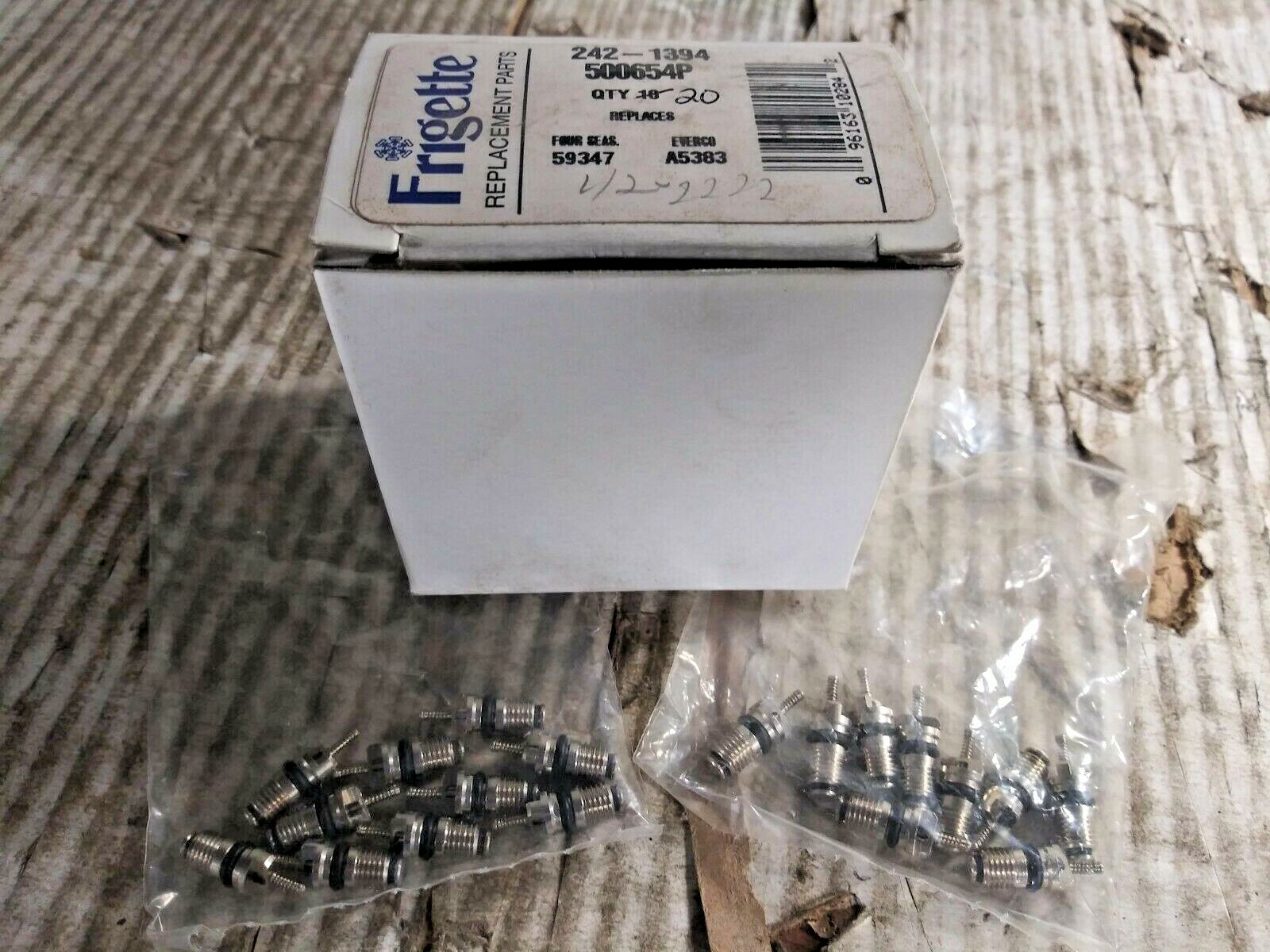 20 NEW FRIGETTE 242-1394 (500654P) A/C SYSTEM VALVE CORES NIB ***MAKE OFFER***