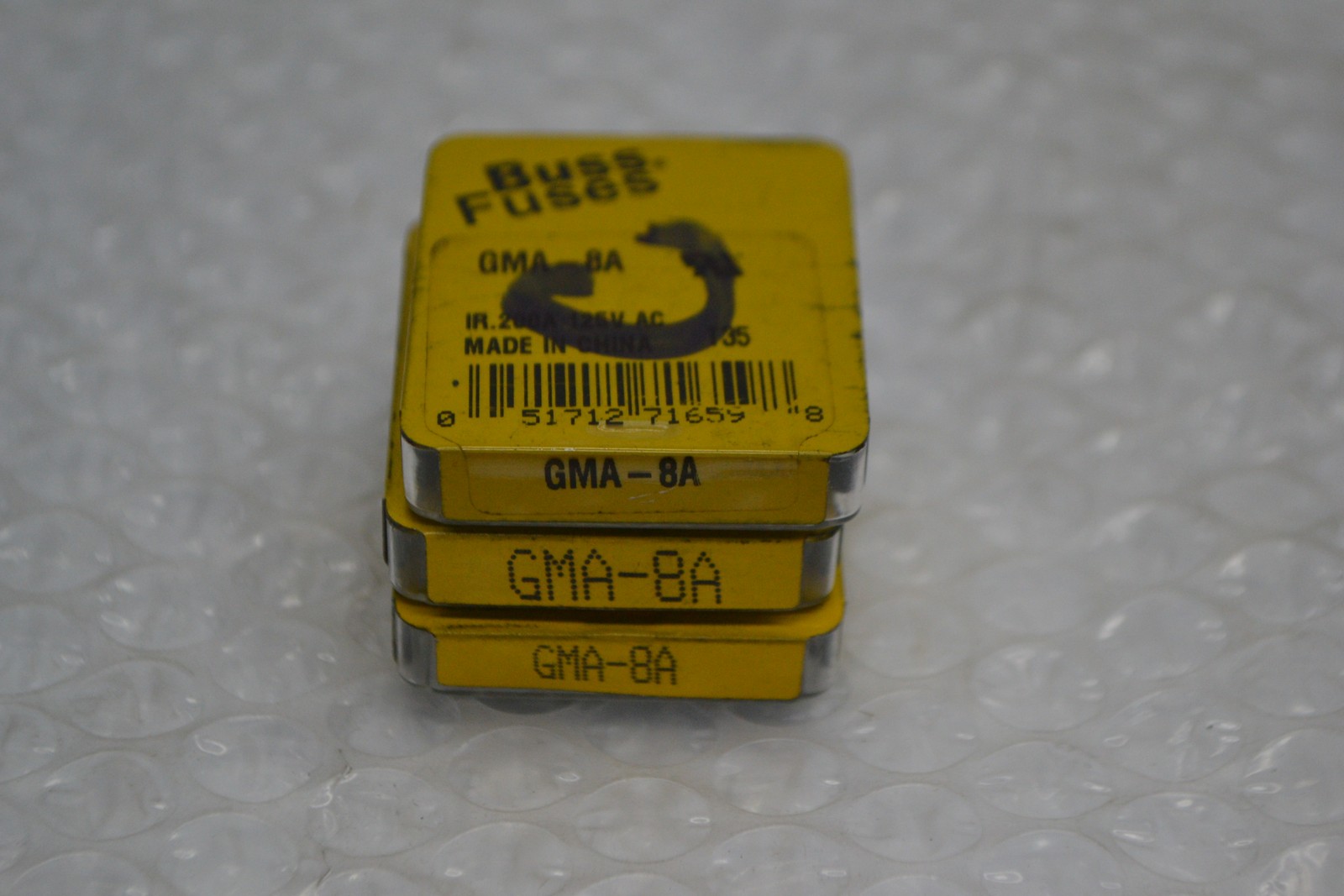 BUSSMANN GMA-8A FUSE LOT OF 3 PKG OF 5 NSMP