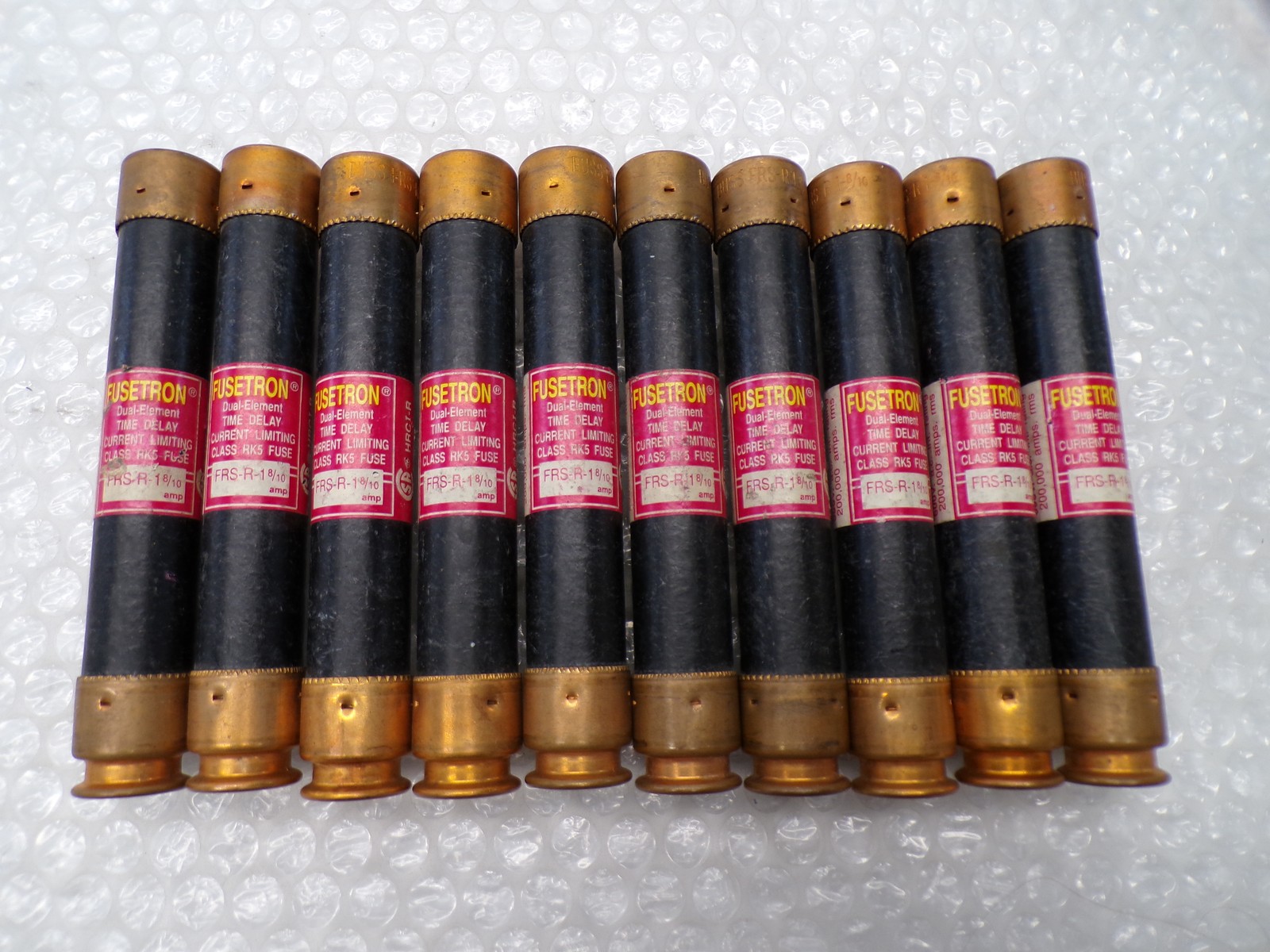 FUSETRON FRS-R-1-8/10 FUSE PINK LOT OF 10 NSNP