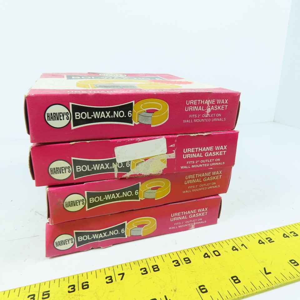 No 6 Urethane Wax Urinal Gasket Fits 2″ Outlet Lot Of 4
