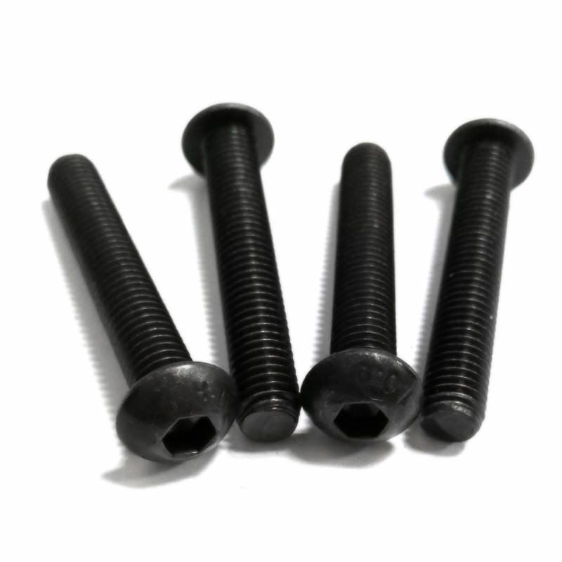 M2 M2.5 M3 M4 M5 M6 M8 Hex Socket Button Head Screw Bolt 10.9 Black Alloy Steel