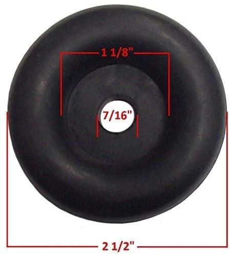 (4 Pack) 2.5″ Trailer Ramp Door Bumper Compatible with Truck Cargo Hatch – Round