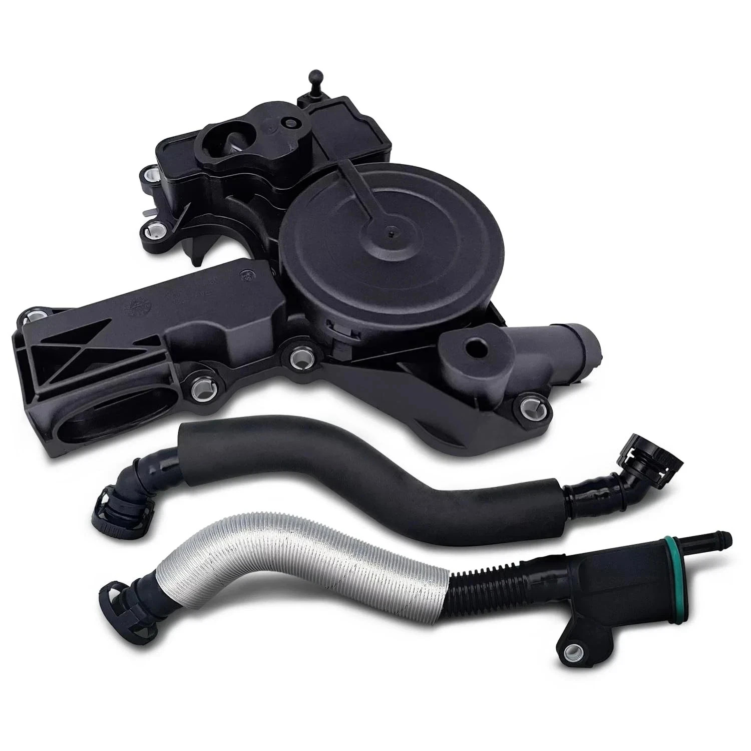 PCV Crankcase Vent Valve Breather Hose Kit – Compatible with Audi VW 2.0L Tur…