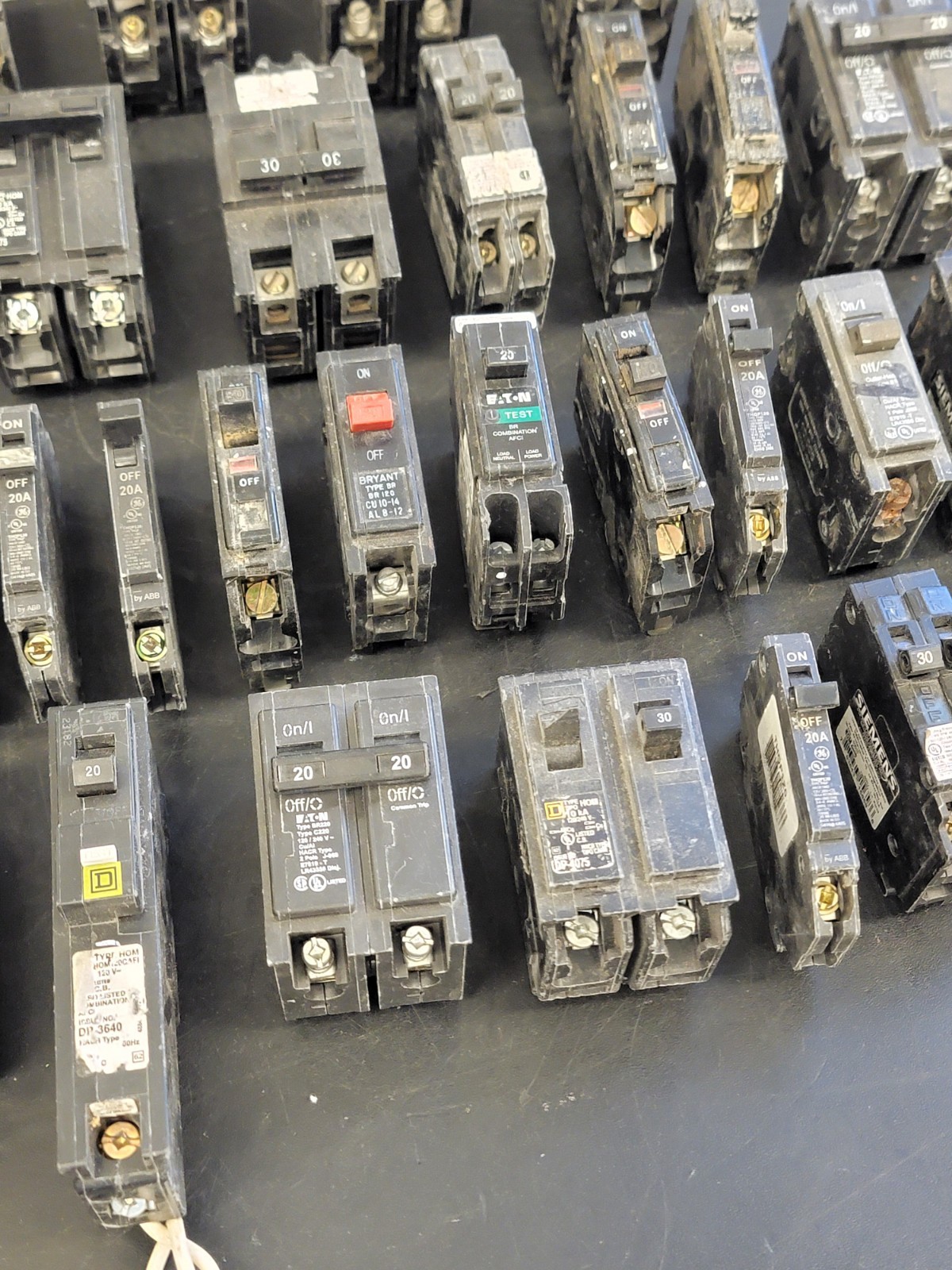 Lot of 55 Circuit Breakers Various Amps See Photos PRE-OWNED.