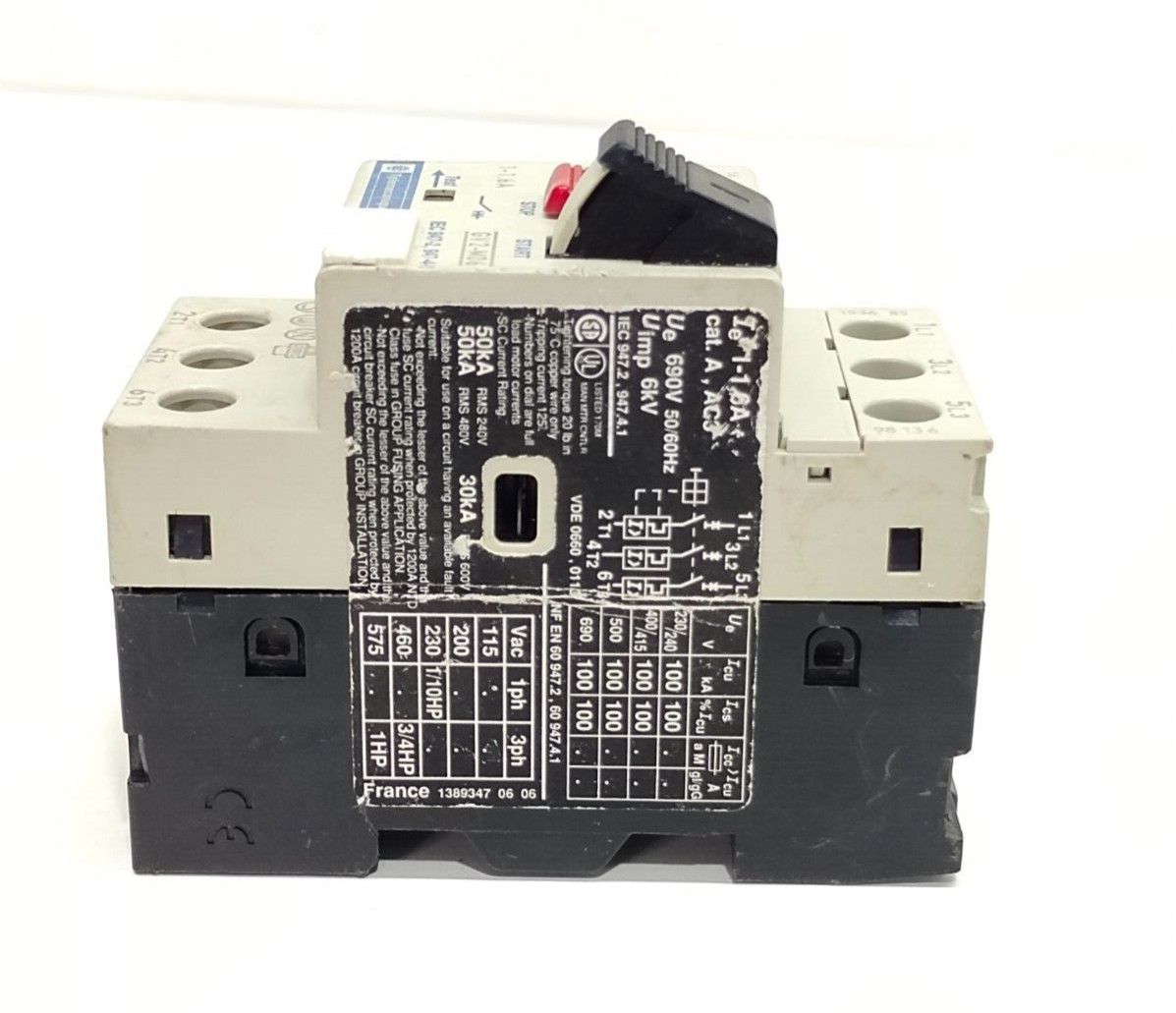 Telemecanique GV2-M06 Manual Motor Starter (FREE SHIPPING)