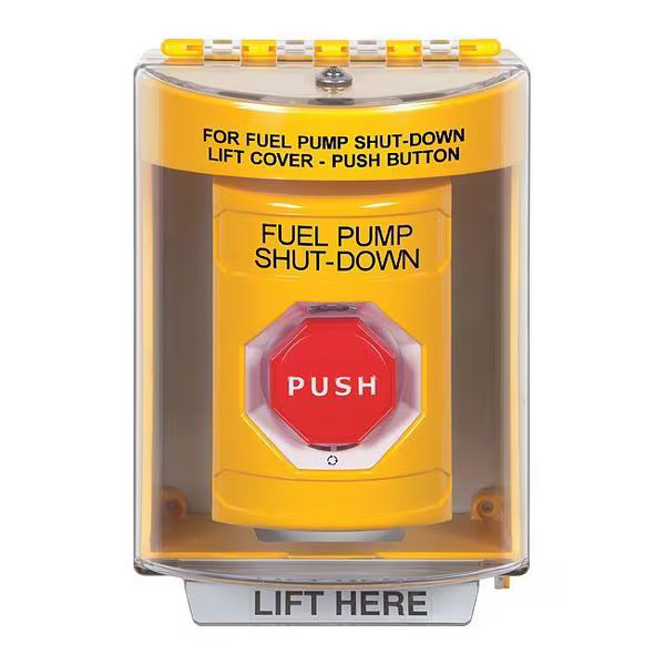 Safety Technology International Fuel Pump Shutdown Push Button,2-7/8″ D