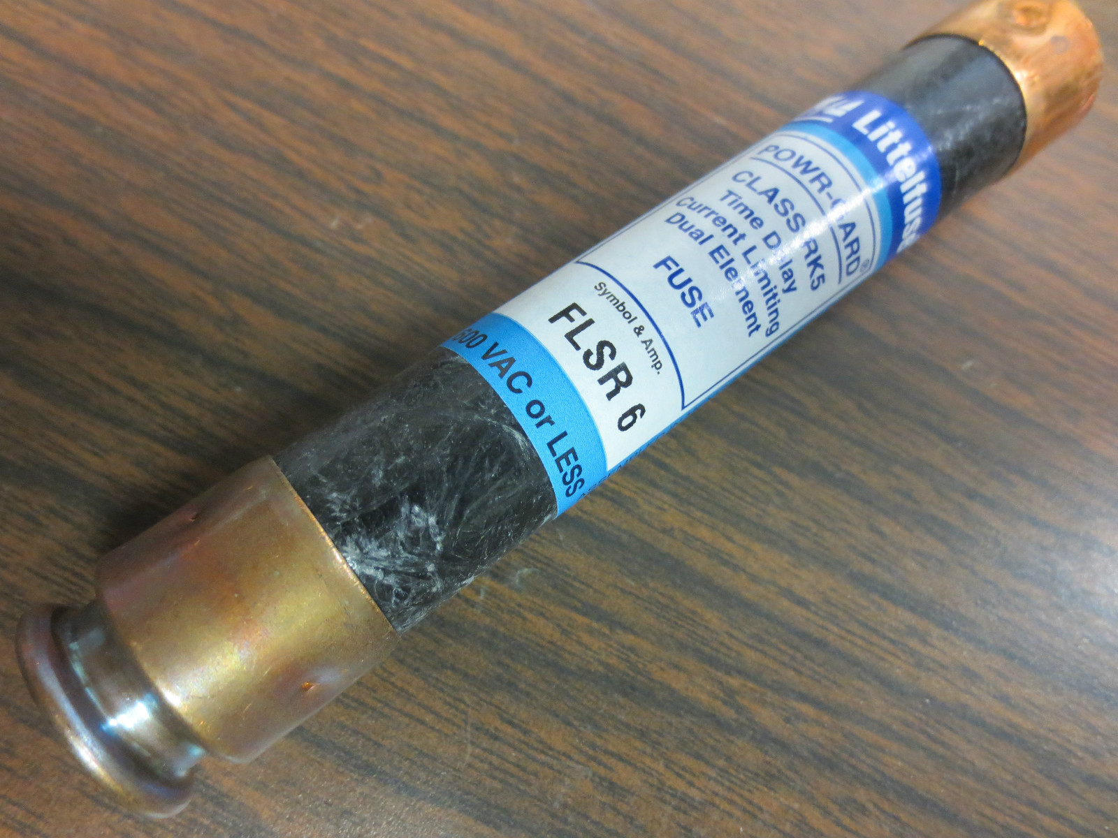 LITTELFUSE FLSR 6 FUSE, POWR-GARD CLASS RK5 TIME-DELAY 6A, 600V – NEW SURPLUS
