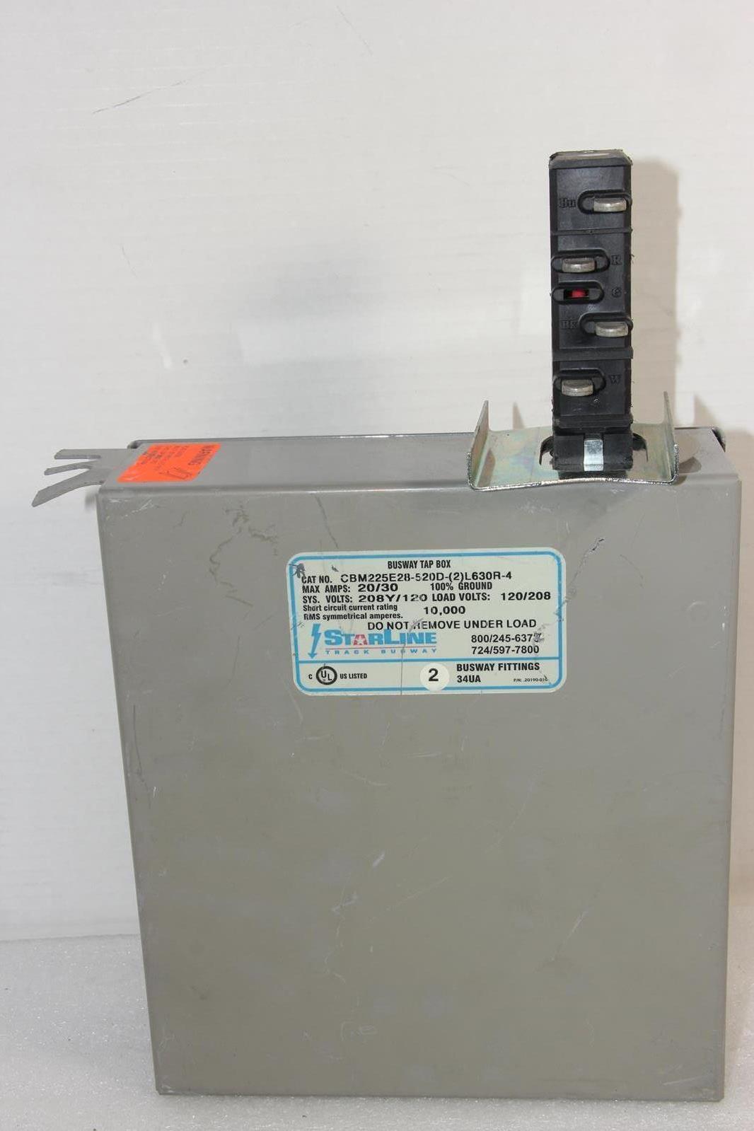STARLINE CBM225E28-520D-(2)L630R-4 20A/30A Busway Tap Box